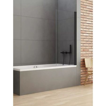 Шторка для ванны NEW TRENDY NEW SOLEO BLACK 100 см P-0071 (черный), артикул P-0071