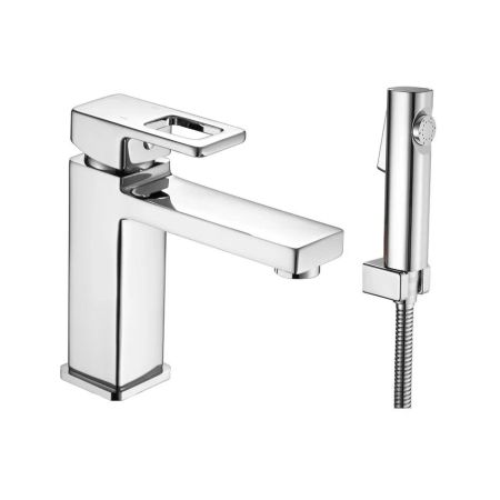 Смеситель для раковины с гигиеническим душем Shevanik S8271, хром, артикул S8271