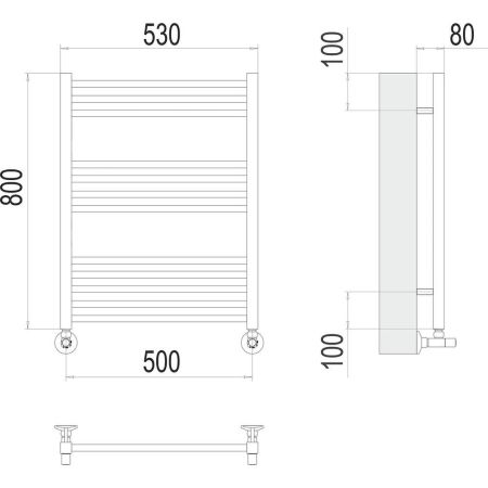 Полотенцесушитель водяной Terminus Сицилия П12 50х80, артикул 4670078530790