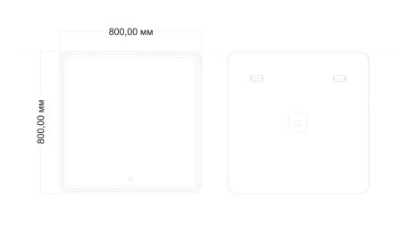 Зеркало с подсветкой ART&MAX TITO AM-Tit-800-800-DS-F, артикул AM-Tit-800-800-DS-F