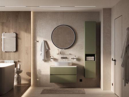 Тумба под раковину Allen Brau Infinity 85 1.21001.CGM олива матовый, артикул 1.21001.CGM