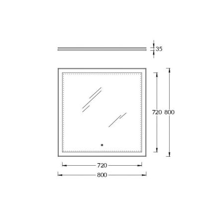 Зеркало Mi Plus универсальное 80 см