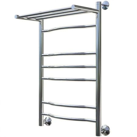 Водяной полотенцесушитель Тругор Лотос 3 П НП 80x50 с полкой Хром, артикул Лотос3/нп8050П