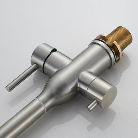 Смеситель для кухни с подключением фильтра Shevanik S248L, сатин