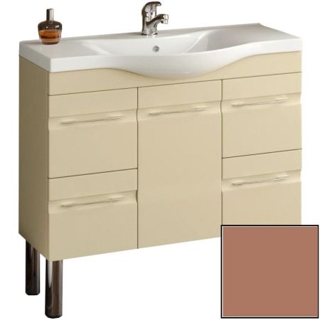 Тумба с раковиной SanVit Прима 90 kprim090 в цвете Ral прямые ручки Капучино, артикул kprim090