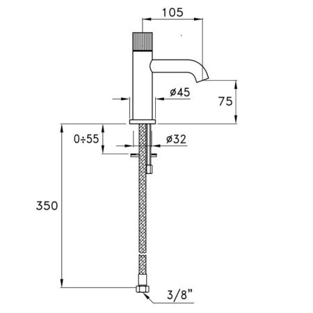 Stella Sirius Смеситель для раковины  на 1 отверстие, цвет хром