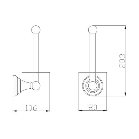 Держатель для туалетной бумаги Rav Slezak MORAVA MKA0402SM, бронза, артикул MKA0402SM