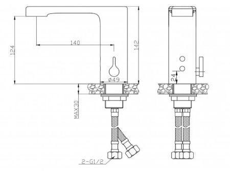 Сенсорный смеситель для раковины, хром BB-ELVM-CRM, артикул BB-ELVM-CRM