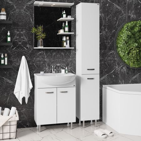 Тумба Onika Коралл 60 напольная, белая (ум. Уют 60), артикул 106149