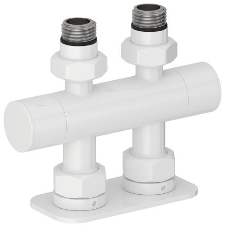 Вентиль 2х1/2" прямой скрытый-скрытый EU50 (Белый (RAL-9003))