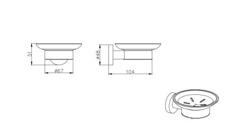 Мыльница AQUATEK AQ4003CR ВЕГА, артикул AQ4003CR