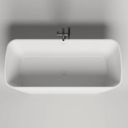 Salini AGATHA Ванна отдельностоящая 1800х800х660мм, донный клапан "Up&Down", сифон,  слив-перелив, мат-л: S-Stone, матовый, белый. 
Фурнитура: белая., артикул 100221M