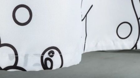 Шторка для ванны Fixsen Teddy Wash FX-1505 Белая Черная, артикул FX-1505