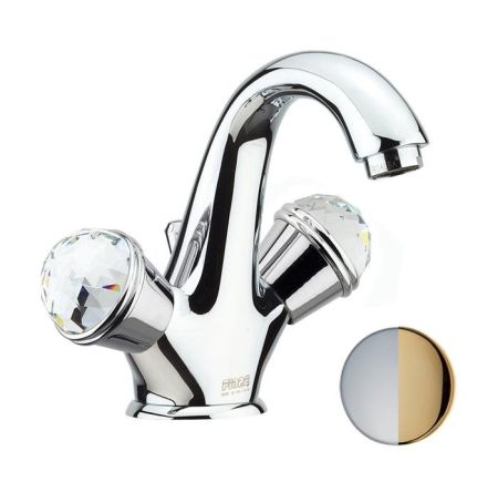 Смеситель для раковины Fiore XT SKY (SWAROVSKI®) 17CO0623, хром/золото, артикул 17CO0623
