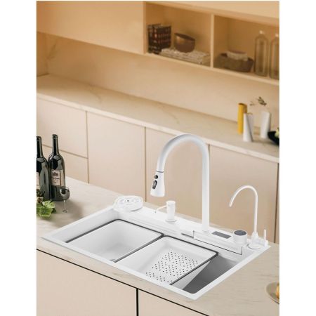 Многофункциональная кухонная мойка Savol S-SC002W, белый, артикул S-SC002W