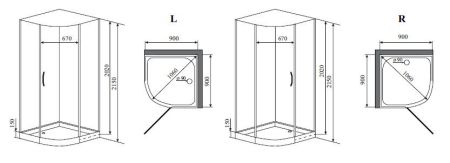 Душевая кабина Timo Armo 90x90 H-506 с гидромассажем, артикул H-506