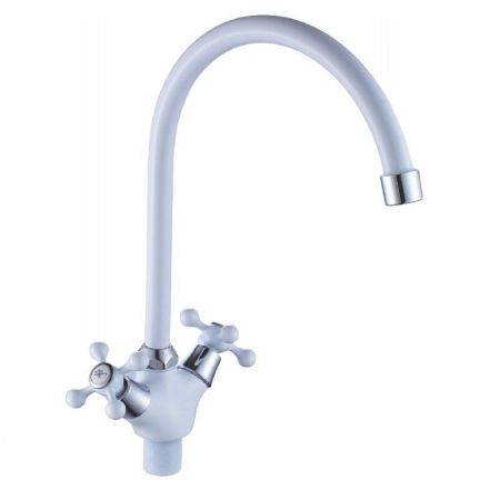 Смеситель для кухни Cron CN4308-8, белый, артикул CN4308-8
