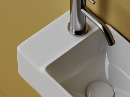 Умывальник подвесной прямоугольный (чаша справа, отверстие под смеситель слева) Элемент (Element) 395x220x125мм, артикул CN5046