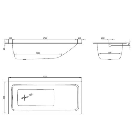 Опора для ванны, Bette, универсальная, комплект-2 штуки, артикул B23-1500