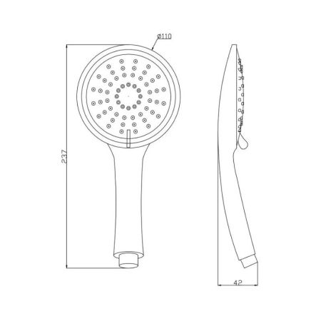 Лейка для душа G.Lauf UHS-1152GN, хром/зеленый, артикул UHS-1152GN