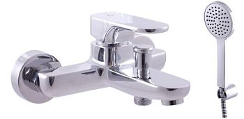 Смеситель для ванной с душем и стабильным держателем