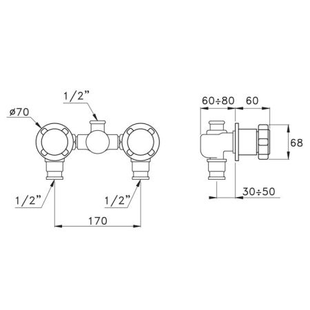 Stella Aster Встраиваемый смеситель для душа 3292TR, цвет: хром, артикул AT 01300 CR00