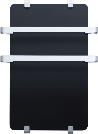 Полотенцесушитель электрический Allen Brau Infinity 60x44 с рейлингом 2.0 и креплением, серебро браш, артикул 00325621