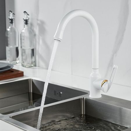 Смеситель для кухни Raffine F103C, белый, артикул F103C