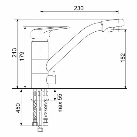 Смеситель для кухни Ulgran UQ-010-03, десерт