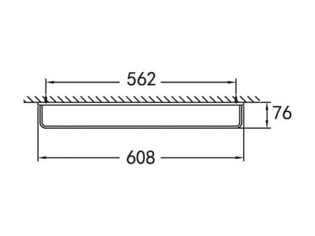 Полотенцедержатель MAXIMA CZR-F-8912  608х76, артикул CZR-F-8912