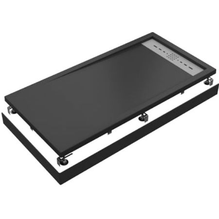 Душевой поддон из искусственного камня Good Door Stella ЛП00157 100x90 Черный, артикул ЛП00157