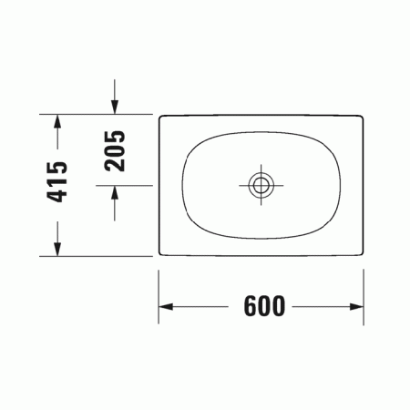 Duravit Viu Раковина накладная 600х415х100мм, без перелива, без отв, с креплением, выпуск с керамической крышкой,  с покрытием WG, цвет: белый, артикул 23586000001