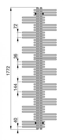 Водяной полотенцесушитель Zehnder Yucca YSD-180-050 Белый, артикул YSD-180-050