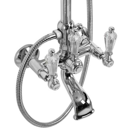 Душевая стойка  со смесителем для ванны,верхним и ручным душем CEZARES DIAMOND-CVD-Sw