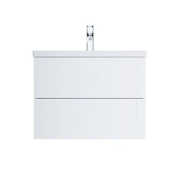 M90FHX07522WG GEM, База под раковину, подвесная, 75 см, 2 ящика push-to-open, цвет: белый, глянец