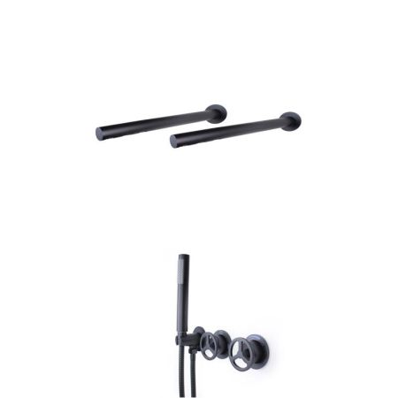 Душевая система встраиваемая Bronze de Luxe LIBERTY 5011B-F, черный, артикул 5011B-F