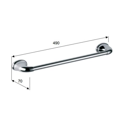 Daniel Revival Acc.B. Полотенцедержатель, настенный, 40 см, хром, артикул REPS973 cr