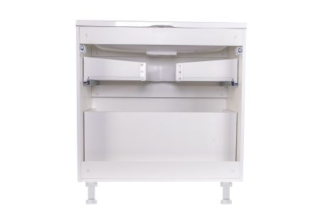 Тумба напольная "Бергамо мини 90" (2 ящ.) Люкс антискрейтч белый, PLUS, артикул СС-00002361