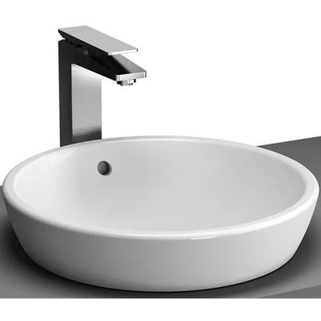 Раковина-чаша Metropole, круглая 45 см, c переливом, цвет белый