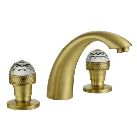 AXO SWAROVSKI Смеситель для раковины на 3 отв. излив H150 мм, бронза, артикул 27113