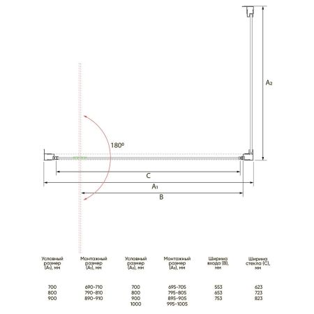 Душевой угол Veconi Rovigo RV-033, 700х700х1950 хром, стекло прозрачное, артикул RV033-7070-01-C7