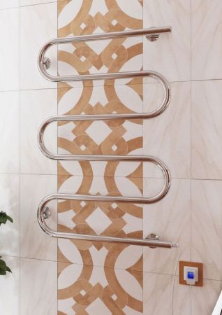 Электрический полотенцесушитель Terminus Ш-образный 600x800 4620768883972 Хром