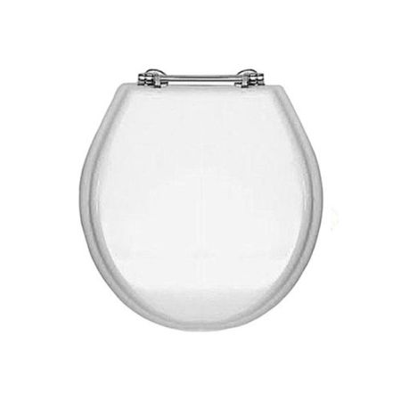 Devon Rose/Blues Сиденье  для унитаза MDF, цвет белый глянцевый , петли хром, микролифт, артикул 3IBSEBIAROCR (ст.арт. 2IBSEBIAROCR)