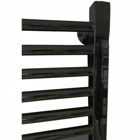 Водяной полотенцесушитель Ника Modern ЛМ 2 100x50 Черный матовый 18 перекладин, артикул ЛМ-2 100x50 черный matt
