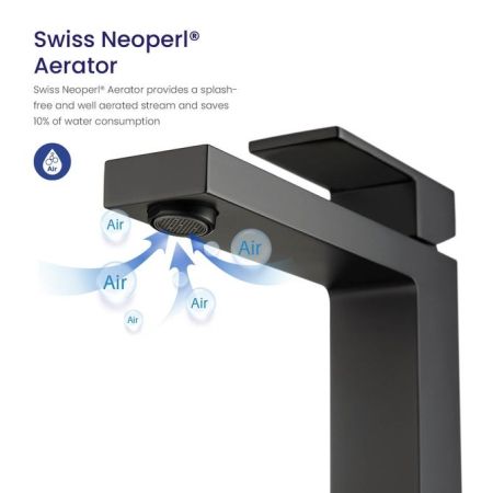 Смеситель для раковины Timo Selene 3061/03F Черный, артикул 3061/03F