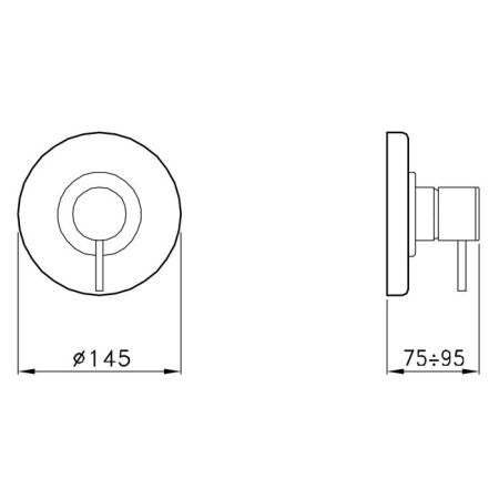 Stella Lucilla Внешняя часть встраиваемого смесителя для душа 3292MC, цвет: хром