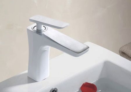 Смеситель для раковины Rose R16F R1601F, белый/хром, артикул R1601F