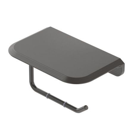 LINER-PHM-GM Держатель для туалетной бумаги с полочкой, исполнение оружейная сталь, артикул LINER-PHM-GM