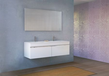 Тумба под раковину Raval Twins 140 подвесная Дуб сонома