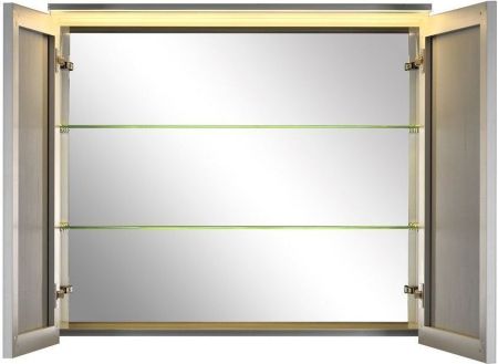 Зеркальный шкаф De Aqua Алюминиум 90 AL 505 090 S серебро